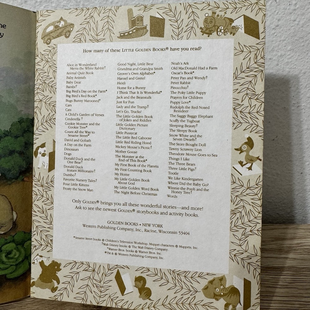 A Little Golden Book The Friendly Bunny 1985 #595 By Dorothy Kunhardt Vintage - Picture 10 of 12